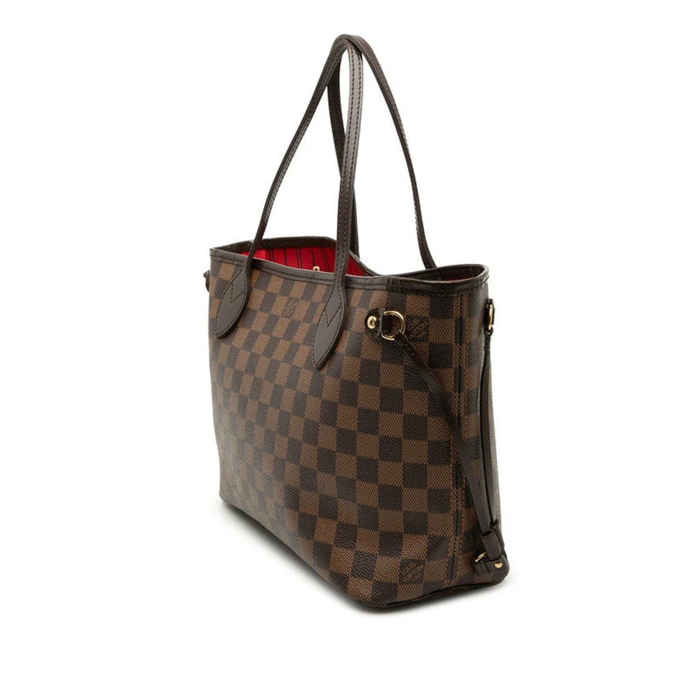Louis Vuitton Handbag Tote Bag Damier Leather Brown Neverfull Ebene Brown